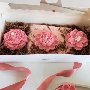 Pink blossom Candle Gift Set